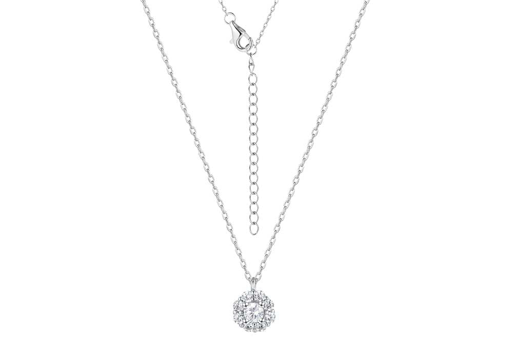 925 sidabrinis kaklo vėrinys su cirkoniais – Crystal Flower