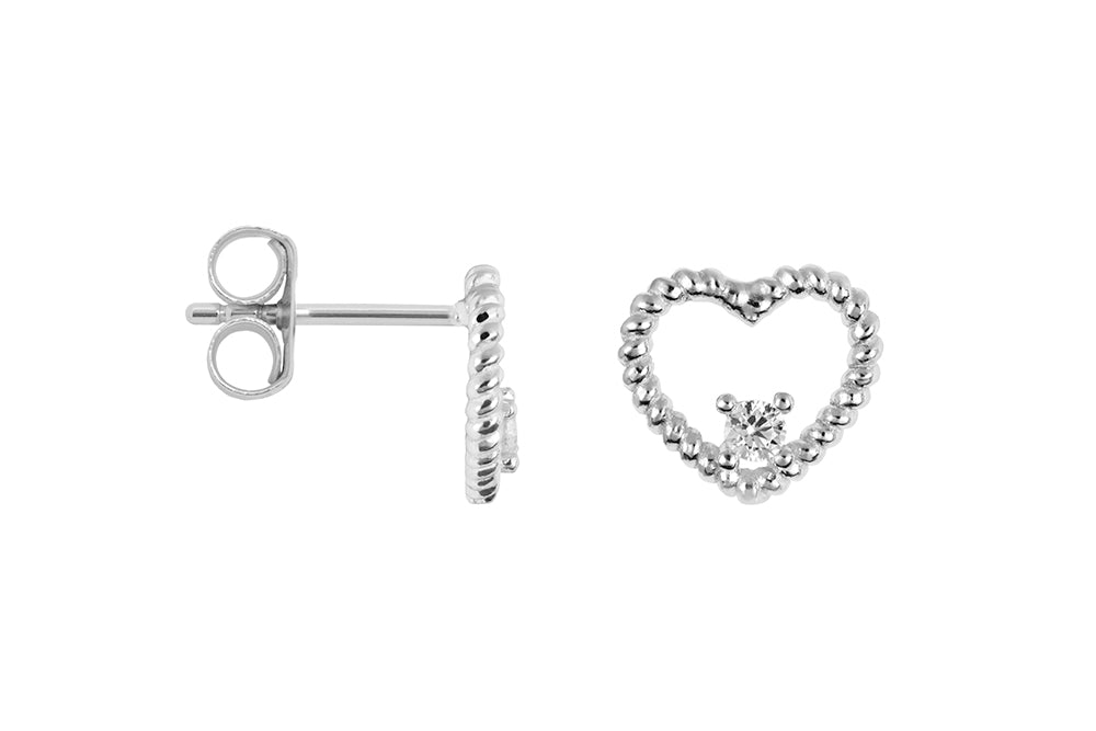 Silver earrings – Classic Love