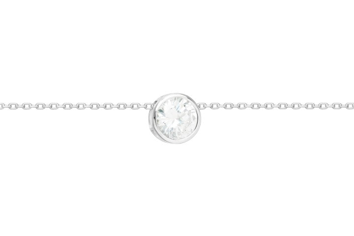 Silver necklace – Crystal Dot Necklace