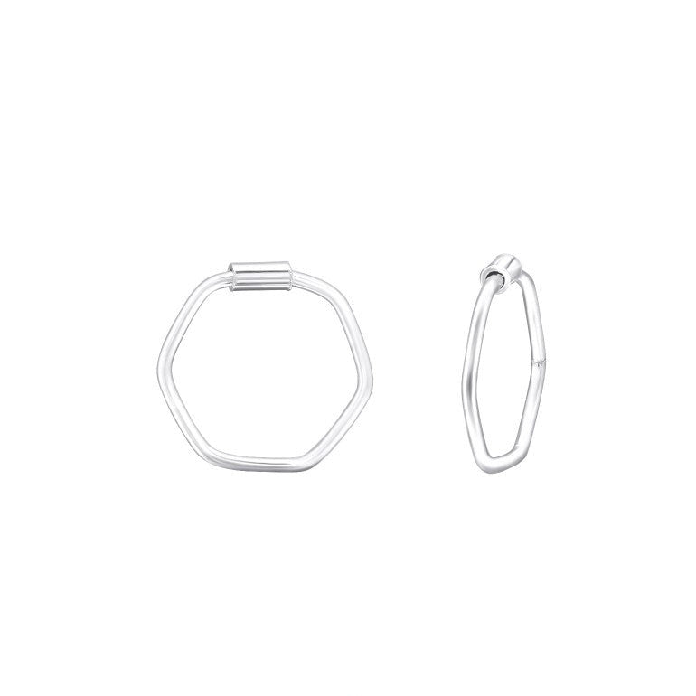 Sidabriniai geometriniai lankeliai - Minimal Hoop