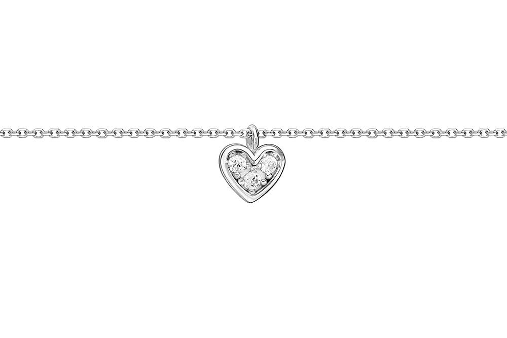 Silver Necklace - Luxe Heart Pendant