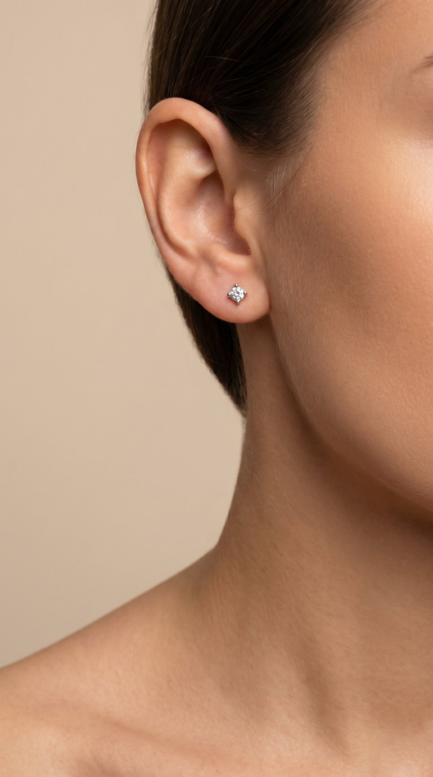 Silver earrings with zircon - Mini spark
